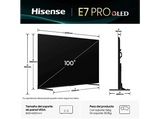 TV QLED 100 - Hisense 100E7Q PRO, QLED 4K, Quad Core/MT9618,  Procesador Hi-View Engine, 144 Hz, IA Upscaler, Negro