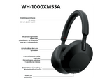 Auriculares inalámbricos - Sony WH-1000XM5SA, Bolsa Transporte, Cancelación ruido , 30h, Hi-Res, Carga Rápida, Bluetooth, Diadema, iOS/Android, Negro
