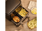 Freidora - Braun TwinCook 3 TD3030, Doble cubeta 2850 W, 8 l, Negro mate