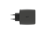 Cargador de pared - ISY IAC-7100, 100W, 3 puertos, Carga ultrarrápida, Gris oscuro