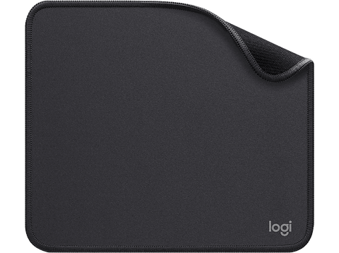 Alfombrilla ratón - Logitech Mouse Pad Studio Series, Base de goma antideslizante, Material resistente, Negro