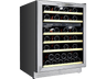 Vinoteca - Climadiff CBU51D1X, 51 botellas, 6 estantes, 2 zonas de temperatura, LED, 82cm, Inox