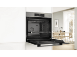 Horno a vapor - Bosch HRG532ES3, Serie 4,  Multifunción, Aquálisis, 71 l, 60 cm, 3D Hotair, Panel trasero autolimpiante, Inox