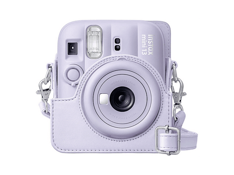 Funda cámara - Fujifilm Instax Mini 13, Cuero sintético, Morado
