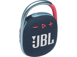 Altavoz inalámbrico - JBL Clip 4, 5 W, 10 horas, Bluetooth 5.1, IP67, Clip&Play, Azul/Coral