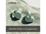 Auriculares True Wireless - Sony LinkBuds Clip, Estilo abierto, 3 modos de escucha, IPX4, Llamadas nítidas, 37 horas, IA, Táctil, iOS/Android, Verde