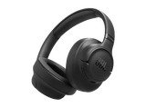 Auriculares inalámbricos - JBL Tune 780NC, Autonomía 76 h, Diadema, Circumaurales, Cancelación de ruido adaptativa con Smart Ambient, Plegables, Negro