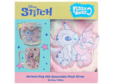 Taza - Sherwood Stitch y Ángel de Lilo & Stitch, Con cubre taza peludo