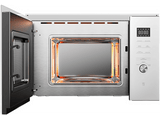 Microondas con grill integrable - Midea MBMTG925E-BK, 900 W, 1200W Potencia Grill, 7 Funciones, 25l, Cristal Blanco