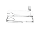 Funda móvil - CellularLine CLEAR STAND, Para iPhone 17, Esquinas reforzadas, Anti-amarilleo, Con soporte integrado, Antibacteriana, Transparente