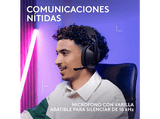 Auriculares gaming - Logitech G G321, Lightspeed-Bluetooth, Micrófono 16 kHz con varilla abatible, 20hs batería, PC, PS4-PS5, Nintendo Switch, Negro