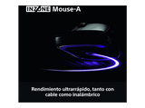 Ratón gaming - Sony INZONE Mouse-A, Inalámbrico, Ultraligero 48,4g, Frecuencia sondeo 8000Hz, Interruptor óptico, 90h, USB-C, PC, FPS Esports, Negro