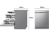Lavavajillas - LG DF587HVS, 10 servicios, 10 programas, 60 cm, Lavado a vapor, Acero  antihuellas