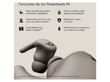 PowerBeats Fit (2025), Auriculares deportivos inalámbricos, True Wireless con aletas Secure-Fit, Apple, Android, Gris
