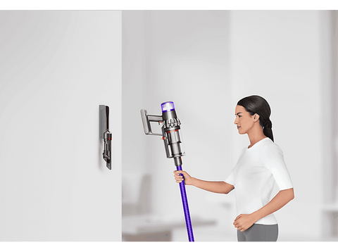 Aspirador escoba - Dyson V11™ Extra, Potencia succión 185 AW, Autonomía 60 min, Accesorios, Níquel/Morado