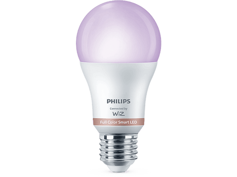 Bombilla inteligente - Philips Smart LED, 8,5 W (Eq. 60 W) A60 E27, Luz Blanca y de Colores, Wi-Fi, Con tecnología SpaceSense