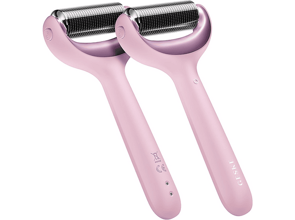 Rejuvenecedor facial - Geske MicroNeedle Face & Body Roller | 9 in 1, Cara, Rosa