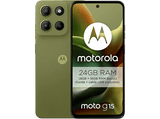 Móvil - Motorola Moto g15, Verde, 256 GB, 8 GB RAM, 6.72 LCD, MediaTek Helio G81, Full HD+, Cuero Vegano, 5200 mAh