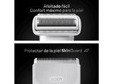 Afeitadora corporal - Braun BodyGroomer Series 7 BG7550, +4 cabezales y peines de rasurado y 2 accesorios, Afeita Y Recorta, Wet&Dry, Gris
