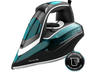 Plancha de vapor - Cecotec Fast&Furious 6050 X-Treme, 285 g/min, 0.5 l, Doble suela, Sensor táctil, Negro y azul