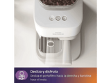 Cafetera express - Philips Baristina BAR300/00, Molinillo cerámico, 16 bares, Café en grano, 4 programas, 1550 W, 1,2L, 30s, IA, 72 dB, 3 años, Blanco