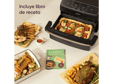 Freidora de aire - Cosori Twinfry™ Dual Blaze Compact, 8.6 l, 2700 W, 240 °C, 2 Cestas, Negro