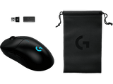 Ratón gaming - Logitech G Pro 2 Lightspeed + Funda + Dongle, Bluetooth, 44.000ppp, Carga rápida, Lightsync, Ambidiestro, Personalizable, Negro