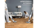 Fregona eléctrica - Rowenta X Clean 5, 2 en 1, Modo de detección automática, 20 kPa, 50 min bateria, 0.9 kg, Mantenimiento fácil, Antienredos, Blanco