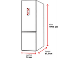 Frigorífico combi - KOENIC KFK 681 A NF IN, Total No Frost, 199.6 cm, Metal-Tech, capacidad total de 377 l, Acero inoxidable