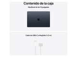 Apple MacBook Air (2026) 15.3 Retina, Chip M5 Apple, CPU de 10 núcleos, GPU de 10 núcleos, 16GB RAM, 1TB SSD, Medianoche, Sin cargador