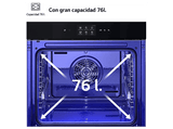 Horno a vapor - LG WS9D7672WM, Multifunción, Pirolítico, 76 l, 59.2 cm, Cristal negro mate
