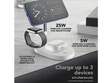 Adaptador - CellularLine, Mag Trio 3in1 Wireless Qi2.2, Estación de carga 25 W, Universal, Blanco