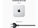 Apple Mac mini (2023) MNH73Y/A, Chip M2 Pro, CPU de 10 núcleos, GPU de 16 núcleos, 32GB de RAM, 1TB de SSD, 10 Gigabit Ethernet, Plata