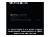 Teclado gaming - Sony INZONE KBD-H75, Disparo rápido, Interruptores magnéticos, TKL, Sondeo 8000 Hz, RGB, PC FPS, Fnatic, US Layout, KBDG900, Negro