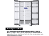 Frigorífico americano - Samsung RS57DG400EM9EF, Mono cooling, No Frost, 178 cm, 583 l, Wifi, Plata mate suave