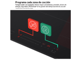 Placa inducción - LG CI5Z3025BN, 4 zonas, 2 Zonas Flex, 80 cm, ThinQ™, Función Stop & Go, Cristal negro