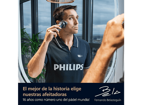 Afeitadora - Philips X5006/00, Autonomía de 50 min, Carga rápida, Lavable, Afeitado en seco/húmedo, Tecnología SkinGlide, Anticorrosión, Negro