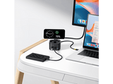 Docking Station - Baseus Serie MagPro II HUB 7 en 1, Con Carga Inalámbrica Magnética de 15W, Qi2, Pantalla dual 4k, Ultrarrápido 100W, Negro