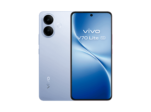 Móvil - vivo V70 LITE, Titanium Blue, 256 GB, 6 GB RAM, 6.77