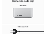 Apple Mac Studio MQH73Y/A Chip M2 Ultra, CPU de 24 núcleos, GPU de 60 núcleos, Neural Engine de 32 núcleos, 64GB RAM, 1TB SSD, Gris