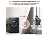 Lavadora carga frontal - LG F0P3CYV2E, 20 kg, 1000 rpm, 14 programas, AI Direct Drive™, TurboWash™360˚, Acero negro