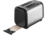 Tostadora - Moulinex Subito 5 LT5S0D, 1200w, 2 ranuras, 7 niveles de tostado, Bandeja recogemigas, Descongela y recalienta, Inox