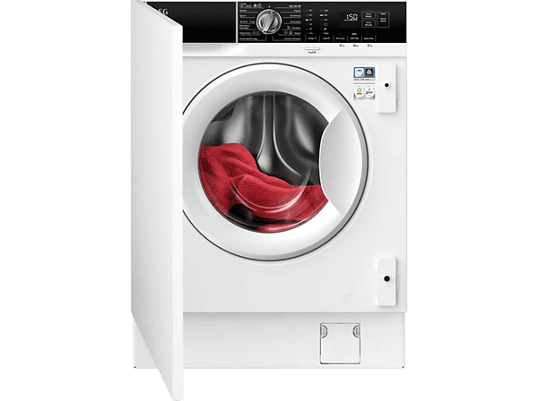 Lavadora integrable - AEG LFN7G8434F, 8 kg, 1400 rpm, Tecnología ProSense, Función Vapor, Blanco