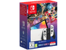 Consola - Nintendo Switch OLED, 7", Joy-Con, 64 GB, Blanco + Juego Mario Kart 8 Deluxe (preinstalado) + 12 meses NSO + Minecraft