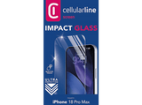 Protector pantalla - CellularLine Impact Glass, Apple, para iPhone 18 Pro Max, Vidrio templado, Transparente