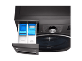 Lavadora carga frontal - LG F0P3CYV2E, 20 kg, 1000 rpm, 14 programas, AI Direct Drive™, TurboWash™360˚, Acero negro