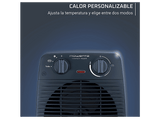 Calefactor - Rowenta SO221, 2000 W, 35 m², 2 Velocidades, Calentamiento rápido, Modo ventilador, Apagado automático 1, Azul