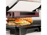 Sandwichera - Taurus Toast & C Ver. II GR1003P, 1000W,  Placas de aluminio, Tapa basculante, Libre de PFOA, Granate