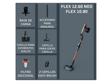 Aspirador escoba - Rowenta X Force Flex 10.80 RH7A73, Potencia succión 120 AW, 300 W, 60 min autonomía, Accesorios, Especial mascotas, Naranja