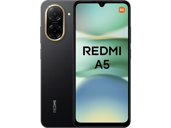 Móvil - Xiaomi Redmi A5, Negro, 128GB, 4GB RAM, 6.88" HD+, Octa Core , Unisoc Tiger T7250, 5200 mAh